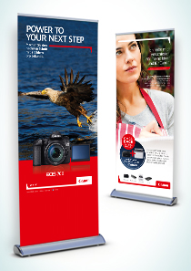 Roll-Ups für den POS für Canon Deutschland | Handmade Interactive Werbeagentur aus Lübbecke